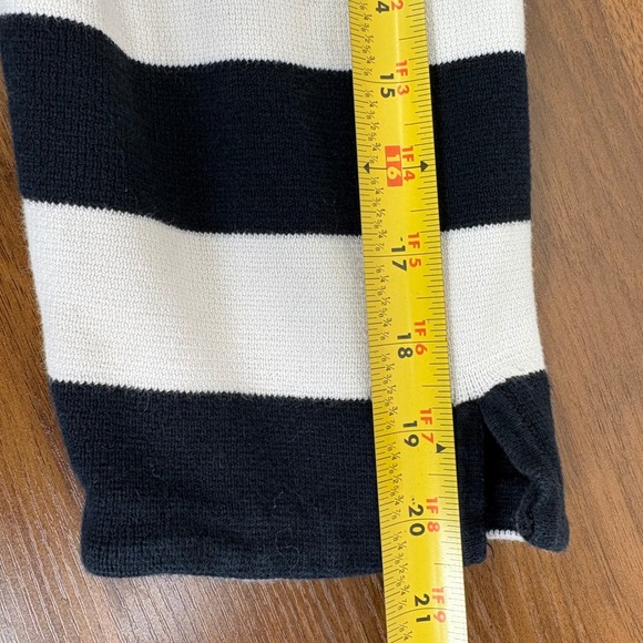 Lane Bryant Black White Striped Asymmetrical Zip Sweater Womens Plus Size 18 20 - Picture 11 of 13